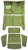 MA513514 Complete 6-Piece Moss Green Loop Carpet Set 1967-68 Barracuda 4 Speed - image 2