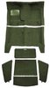 MA513530 Complete 6-Piece Dark Olive Loop Carpet Set 1969 Barracuda 4 Speed - image 2