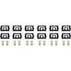 MA9870B Rear Window Molding Clip Set; 1970-76 Dodge, Plymouth A-Body; 12-Piece Set - image 1