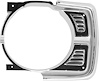 MA9900 Headlamp Bezel 1969 Dodge Dart; Drivers Side - image 1