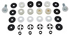 Quarter Window Roller Set Fits Select 1966-1970 Mopar B-Body Models - image 1
