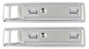 MB2004 Arm Rest Bases; 1966-70 Coronet, GTX, Road Runner, Belvedere; Chrome Front; Pair - image 1