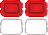 MB2128 Tail Lamp Lenses 1964 Dodge Polara; with Gaskets; Pair - image 1