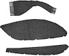 MB552501 1966-70 Mopar B-Body w/ Automatic Transmission; Black; Loop Console Carpet Set - image 1