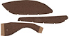 MB552510 1966-70 Mopar B-Body w/ Automatic Transmission Dark Brown; Loop Console Carpet Set - image 1