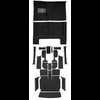 MB938501 Complete 20-Piece Black Loop Carpet Set 1966 Dodge Charger With Auto Trans - image 2