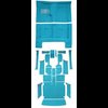 MB938505 Complete 20-Piece Aqua Loop Carpet Set 1966 Dodge Charger With Auto Trans - image 2