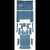 MB938509 Complete 20-Piece Medium Blue Loop Carpet Set 1966 Dodge Charger With Auto Trans - image 2