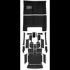 MB941501 Complete 20-Piece Black Loop Carpet Set 1967 Dodge Charger With 4-Speed - image 2