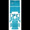 MB941505 Complete 20-Piece Aqua Loop Carpet Set 1967 Dodge Charger With 4-Speed - image 2