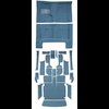 MB941509 Complete 20-Piece Medium Blue Loop Carpet Set 1967 Dodge Charger With 4-Speed - image 2