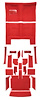 MB944502 Complete 20-Piece Red Loop Carpet Set 1967 Dodge Charger With Auto Trans - image 1