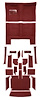 MB944513 Complete 20-Piece Maroon Loop Carpet Set 1967 Dodge Charger With Auto Trans - image 1