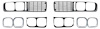 Front Grille Set 1973-1974 Dodge Charger (Except SE) - Silver Finish - image 1