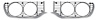 MB9925 Headlamp Bezel 1971-72 Plymouth B-Body; 2 Door, Hardtop; Silver/Black; Pair - image 1