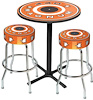 MD67511 Table & Stool Set; Mopar 440 Magnum Logo; Black Based Table With Chrome Stools (3-Pc) - image 1
