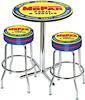 1948-53 Mopar Blue/Yellow Logo Table / Stool Set - Chrome Based Table / 2 Chrome Stools - image 1
