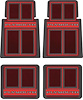 MD690602 1960-1976 Plymouth; Custom Carpeted Floor Mat Set; in.Plymouth in. Logo; Red; 4 Piece Set - image 1