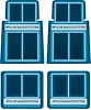 MD690607 1960-1976 Plymouth; Custom Carpeted Floor Mat Set; in.Plymouth in. Logo; Blue; 4 Piece Set - image 1