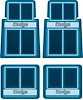 MD690907 1960-1976 Dodge; Molded Carpet Floor Mat Set; Blue ; 4 Piece Set - image 1