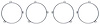 3-Tab Headlamp Trim Ring Set 1964-76 Mopar ; Set of Four - image 1