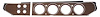 ME1484 1970-71 Dodge, Plymouth; Woodgrain Rallye Gauge and Switch Panel Bezel Set; Hardtop; 4 Switch - image 1