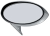 ME1644 Manual Outer Door Mirror 1970 Barracuda, Cuda, Challenger; Bullet Style; Primered; RH Passenger Door - image 1