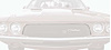 MN1470 Grille Molding 1972-74 Dodge Challenger - image 1