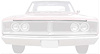 MN2171 Hood Lip Molding 1966 Dodge Coronet - image 1