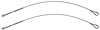 MP155509 1963-66 Mopar A-Body - Convertible Top Rear Guide Cables (Pair) - image 1