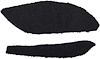 MP551501 1966-67 Dodge Charger; Automatic Trans; 2-Piece Console Side Panel Carpet Strip Set; Loop; Black - image 1