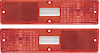 N5504 Tail Light Lens 1970-71 Nova; Rectangular Backup Lens; Passenger Side - image 1
