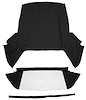N6263214 1962-63 Chevy II / Nova; Convertible Top; With Plastic Window; Stayfast Canvas Cloth; Black - image 1
