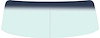 NR690T Windshield Glass 1968-74 Chevy II/Nova 2-Door; with Antenna; Tinted; w/Blue/Green Upper Shaded Band - image 1