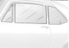 NR803T Side Glass Set (6-Piece) 1966-67 Chevy II/Nova 2 Door Hardtop; Tinted - image 1