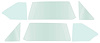 NR804T Side Glass Set (6-Piece) 1968-72 Chevy II/Nova/Ventura; 2-Door Coupe; Tinted - image 1