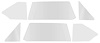 NR804Y Side Glass Set 1968-72 Chevy II/Nova/Ventura; 2-Door Coupe; (6 Piece); Smoke Gray Tinted - image 1