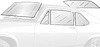 NR806T Glass Set 1968-72 Chevy II / Nova 2 Door Coupe; With Antenna; (8 Piece); Tinted - image 1