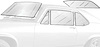 NR807C 1968-72 Chevy II / Nova / Ventura; 2-Door Coupe; Glass Set; (8 Piece); Clear; Without Antenna - image 1