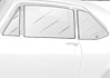 NR811T Side Glass Kit 1962-65 Chevy II/Nova 2 Door Sedan; 6 Piece ; Green Tinted - image 1