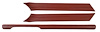PADKIT2 1967-68 Mustang Lower Instrument Panel Pad/Windshield Pillar Pad Kit- Dark Red - image 1