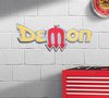 PS500114 Metal Sign PhotOrealistic; Demon Logo; Measures 18" X 7" - image 2