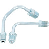 PV49202 Steel Line Set for Left Side Mount Proportioning Valve, 9/16" x 1/2" Fittings, Silver Zinc Plated Steel - image 1