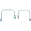 PV49203 Proportioning Valve Lines, 1/2" x 3/8" Master & 3/8" x 3/8" Prop Valve Fittings, Bottom Mount, Silver Zinc Plated Steel - image 1