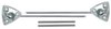 PV6PR  Sunvisor Bracket and Rod Assembly 1967-70 Mustang, Cougar - image 3