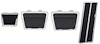 R1010 Pedal Pad Kit-1969 Firebird; Manual Trans; 8 Piece Set - image 1