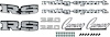 R1084 1969 Camaro Rally Sport; Exterior Emblem Kit; with 350 - image 1