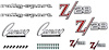 R1090 1969 Camaro Z28; Exterior Emblem Kit; with RS Option; w/o Cowl Hood - image 1