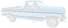 R1097 Body Side Molding Set; 1973-80 Chevrolet, GMC Pickup; Upper & Lower Body Side Molding Set; Long Bed; 18 Piece - image 1
