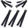 R190 1964-66 Impala, Chevelle, Nova; Standard Seat Belt Set; Front/Rear; Gold Starburst Decal; Black; 5-Piece Set - image 1